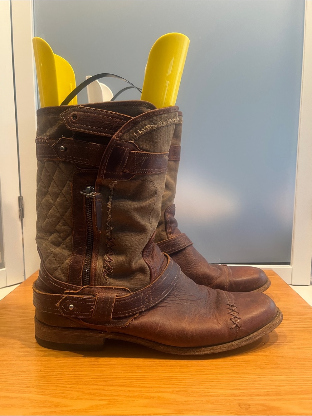 Lane Boots Dust Off Leather Canvas Boot size 12